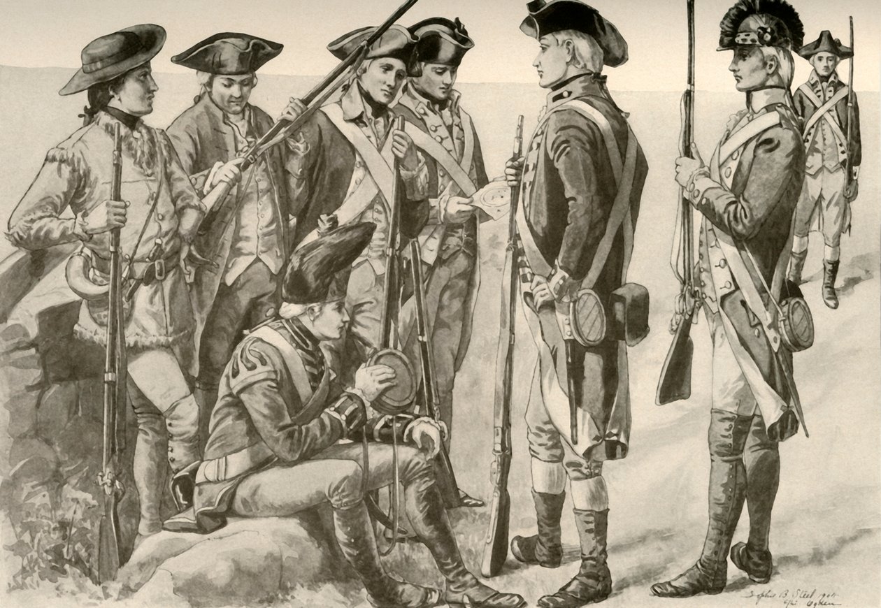 アメリカの軍服、c1770、1937。 作： 不明