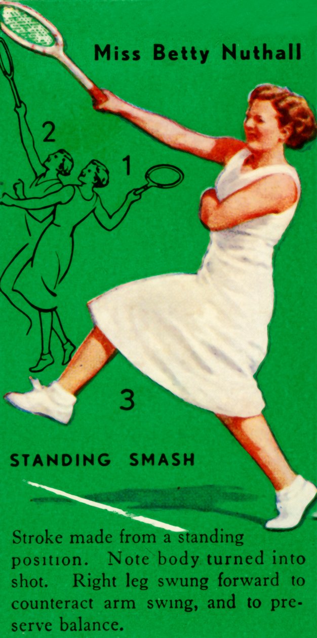 Miss Betty Nuthall-Standing Smash、c1935。 作： 不明