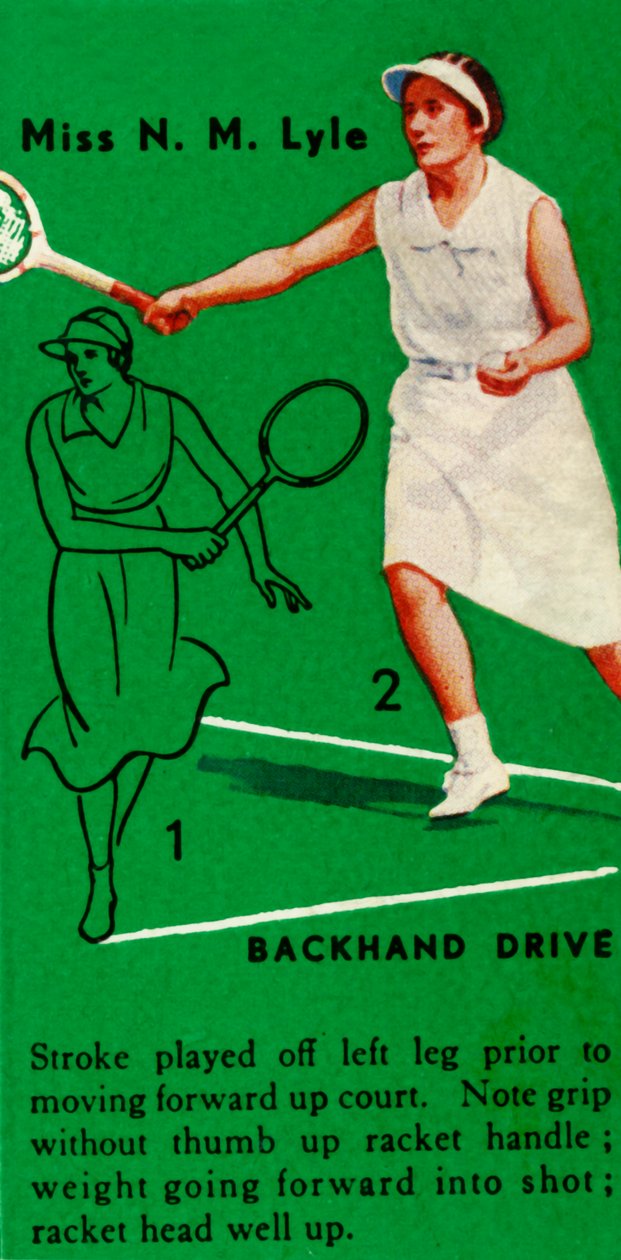 ミスNMライル-バックハンドドライブ、c1935。 作： 不明