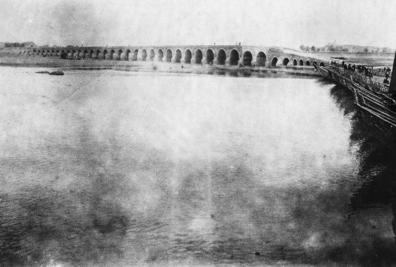 モースル橋、メソポタミア、第一次世界大戦、1918年 作： 不明