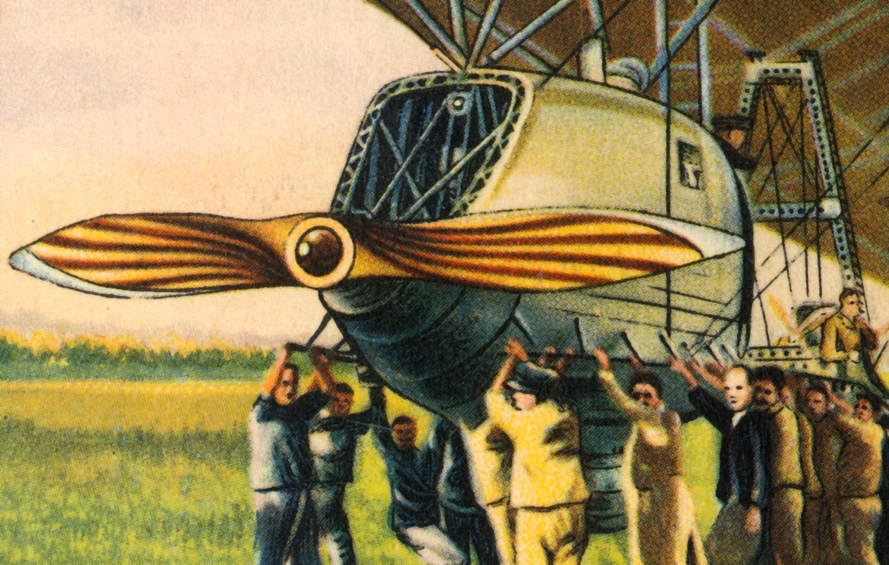 ツェッペリンのモーターゴンドラ、1932年。 作： 不明