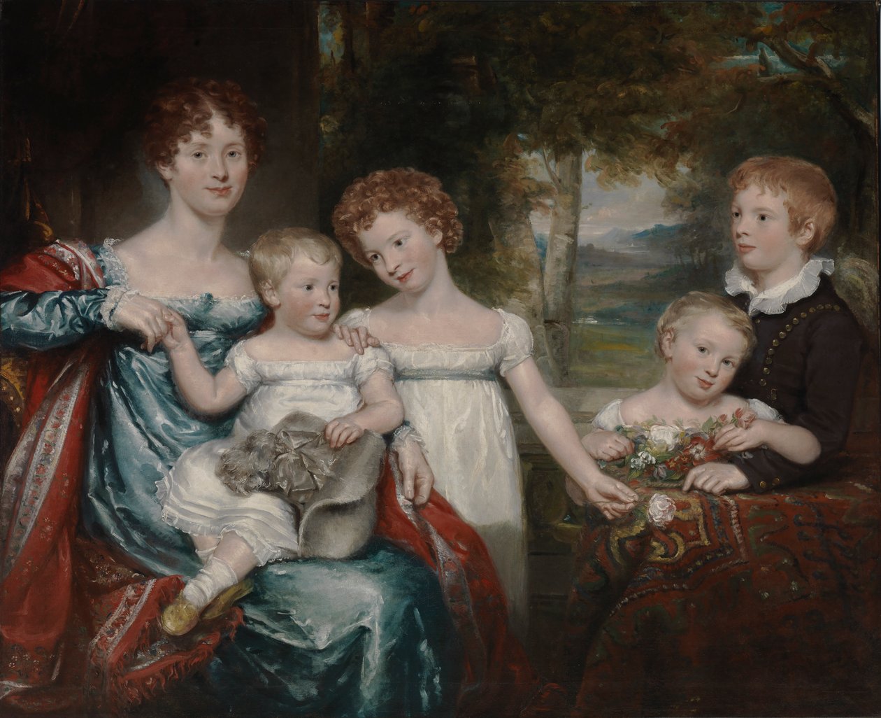 ホーキンス夫人と家族、カリフォルニア州。 1818-1820。 作： 不明
