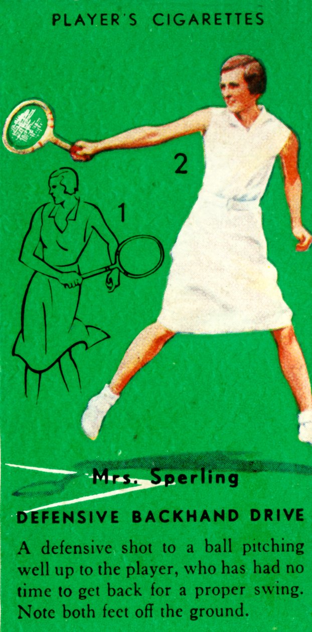 Sperling夫人-Defensive Backhand Drive、c1935。 作： 不明