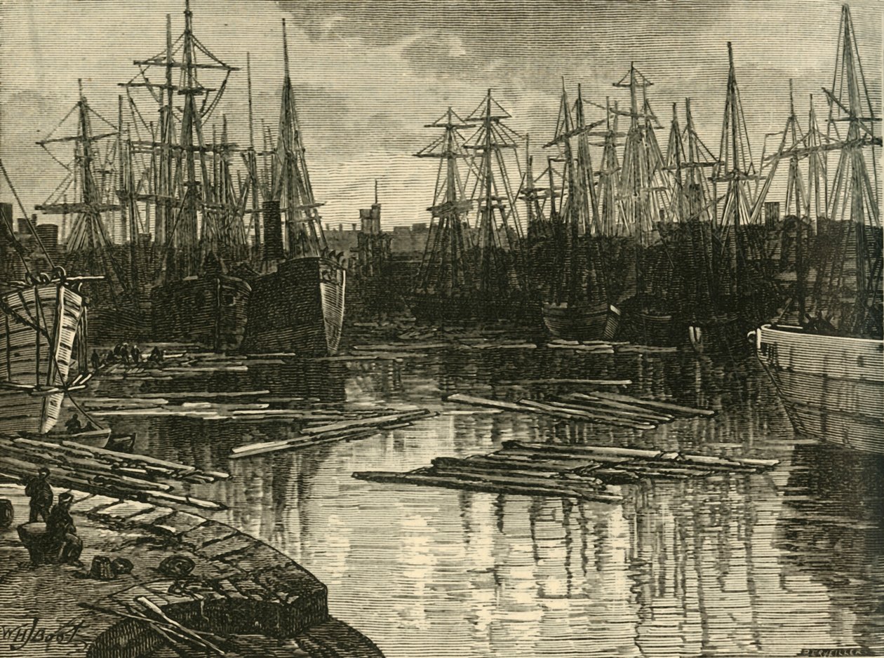 ノースドック、スウォンジー、1898年。 作： 不明