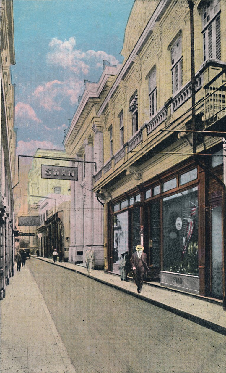 オビスポ通り、ハバナ、キューバ、c1910。 作： 不明