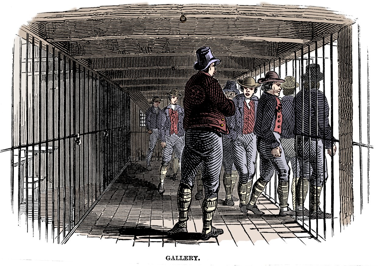 刑務所の船体、1848年 作： 不明