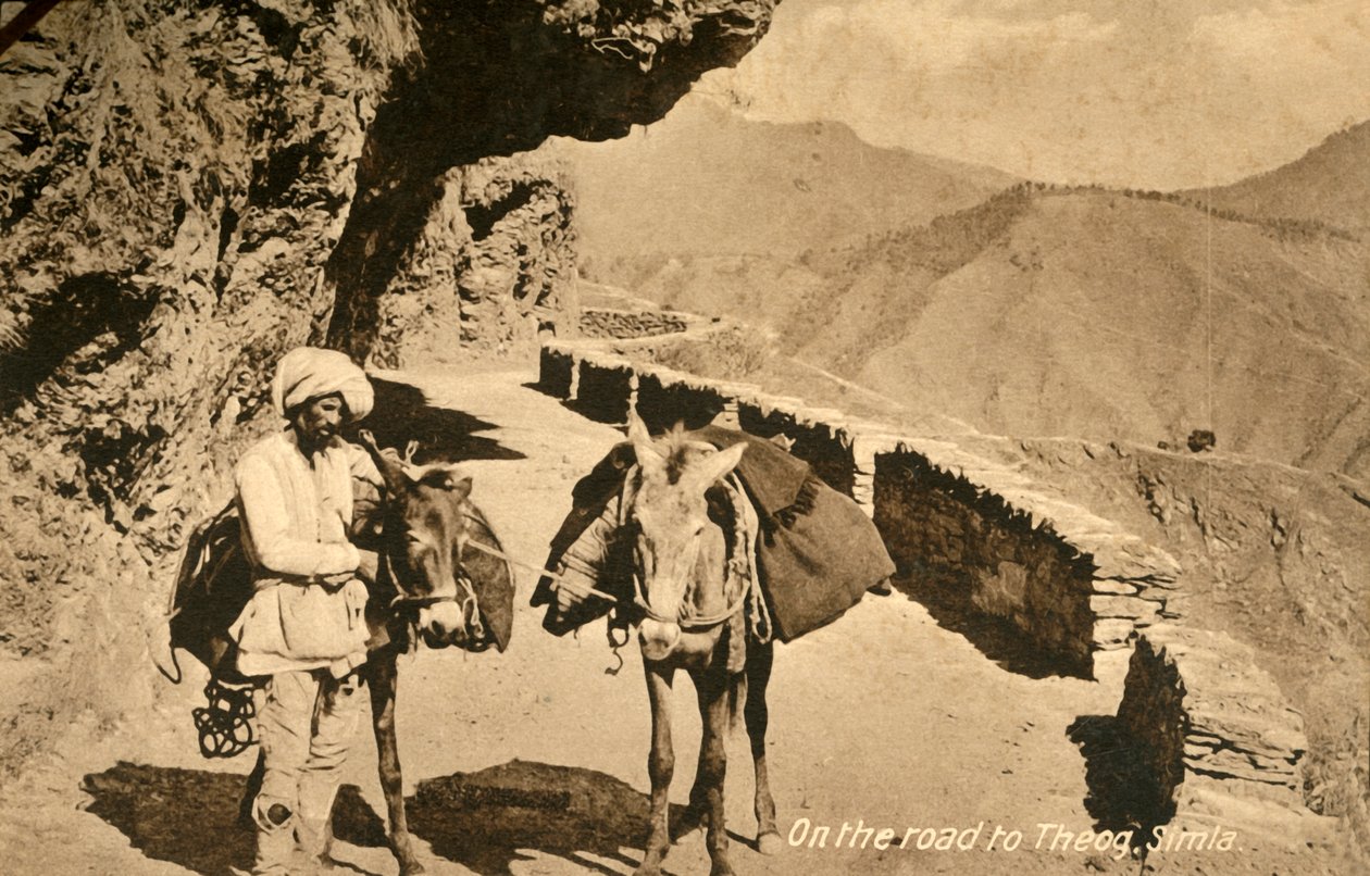 テオグへの道、シムラ、c1918-c1939。 作： 不明