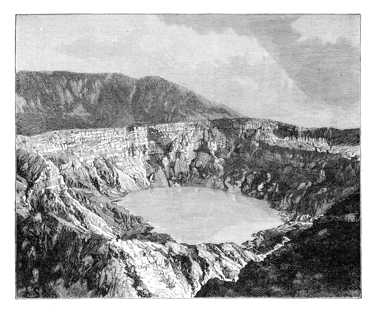 ポアスの3つのクレーターの1つ、c1890 作： 不明