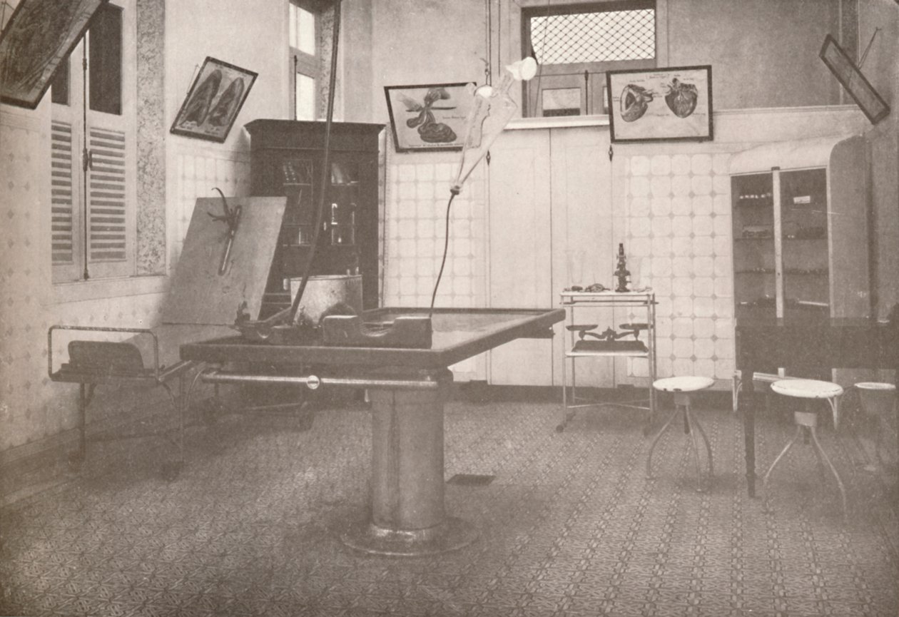 メディコリーガルサービスの手術室、1914年 作： 不明