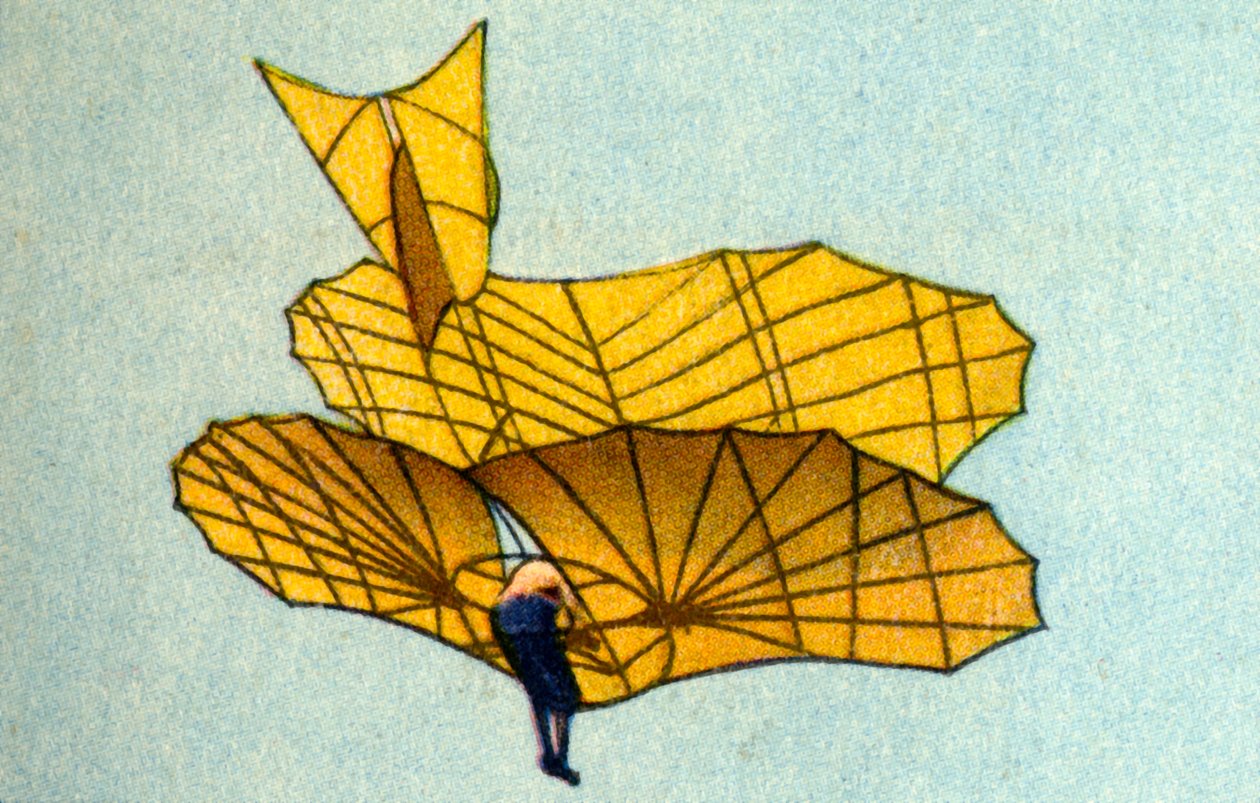 オットーリリエンタールのグライダー、1890年代、1932年。 作： 不明