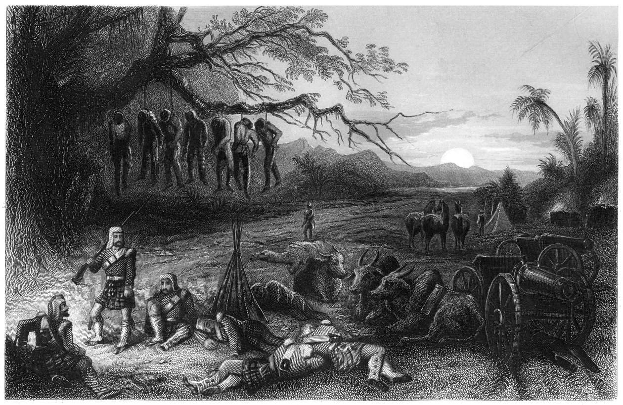 ハイランド旅団の支出ピケット、1857、c1860 作： 不明