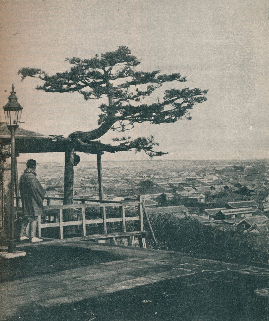 1907年、日本の首都、東京を見下ろす 作： 不明