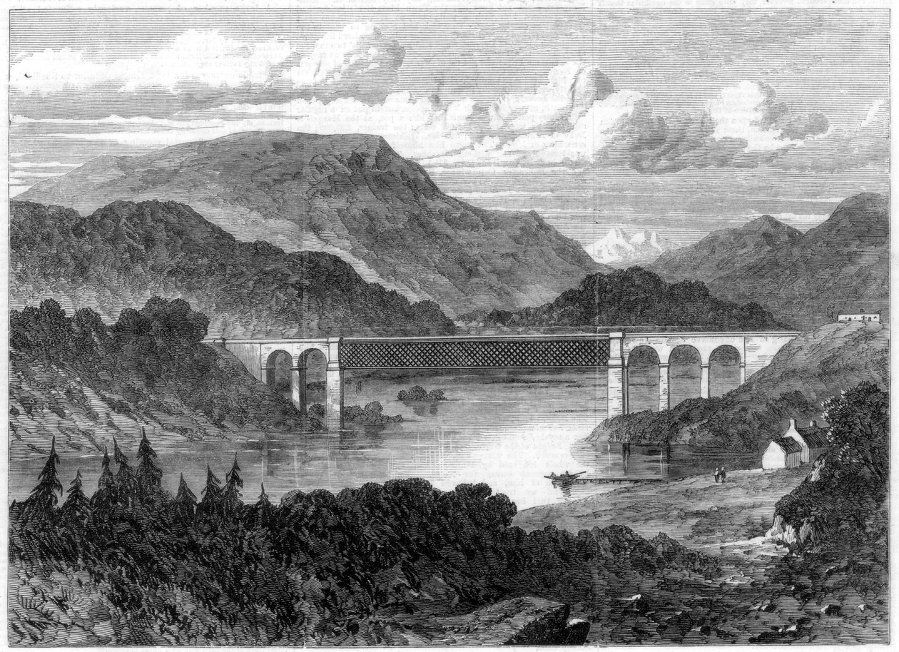 オイケル高架橋、サザーランド鉄道、1866 作： 不明