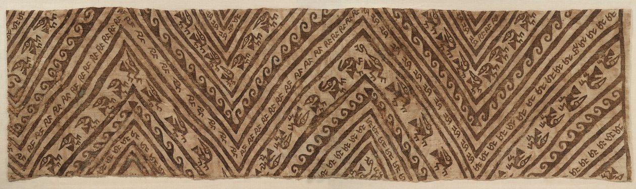 ミイラのラッピング塗装、西暦1100〜1400年。 作： 不明