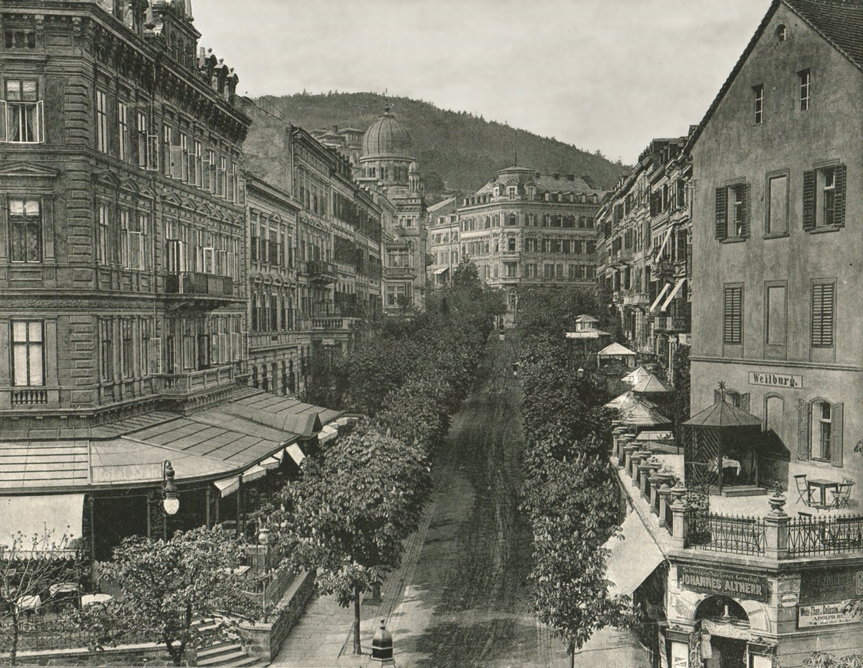 Parkstrasse、カールスバッド、チェコスロバキア、1895年。 作： 不明