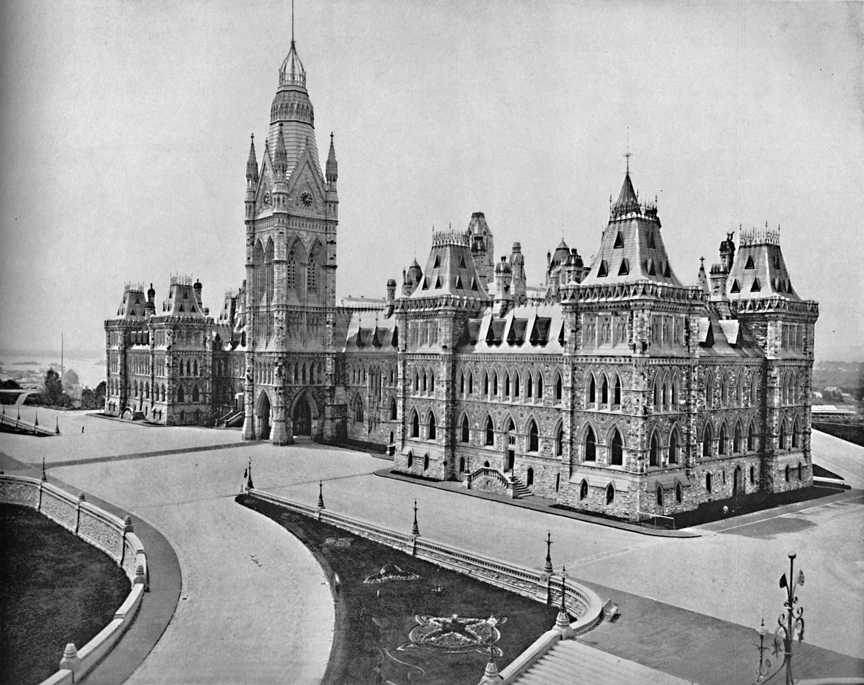 国会議事堂、オタワ、カナダ、c1897。 作： 不明