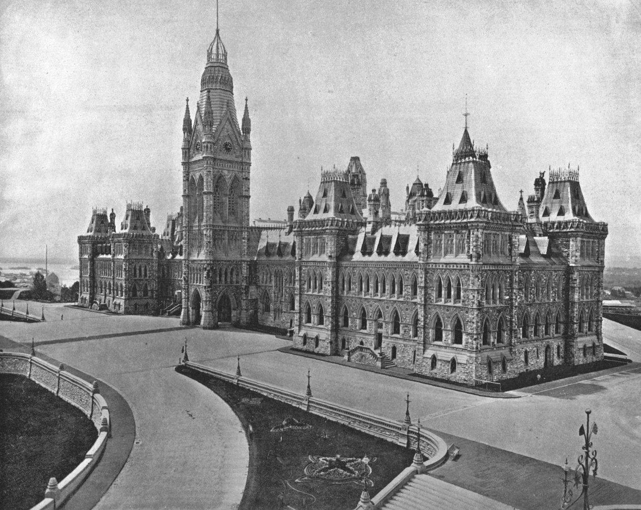 国会議事堂、オタワ、カナダ、c1900。 作： 不明