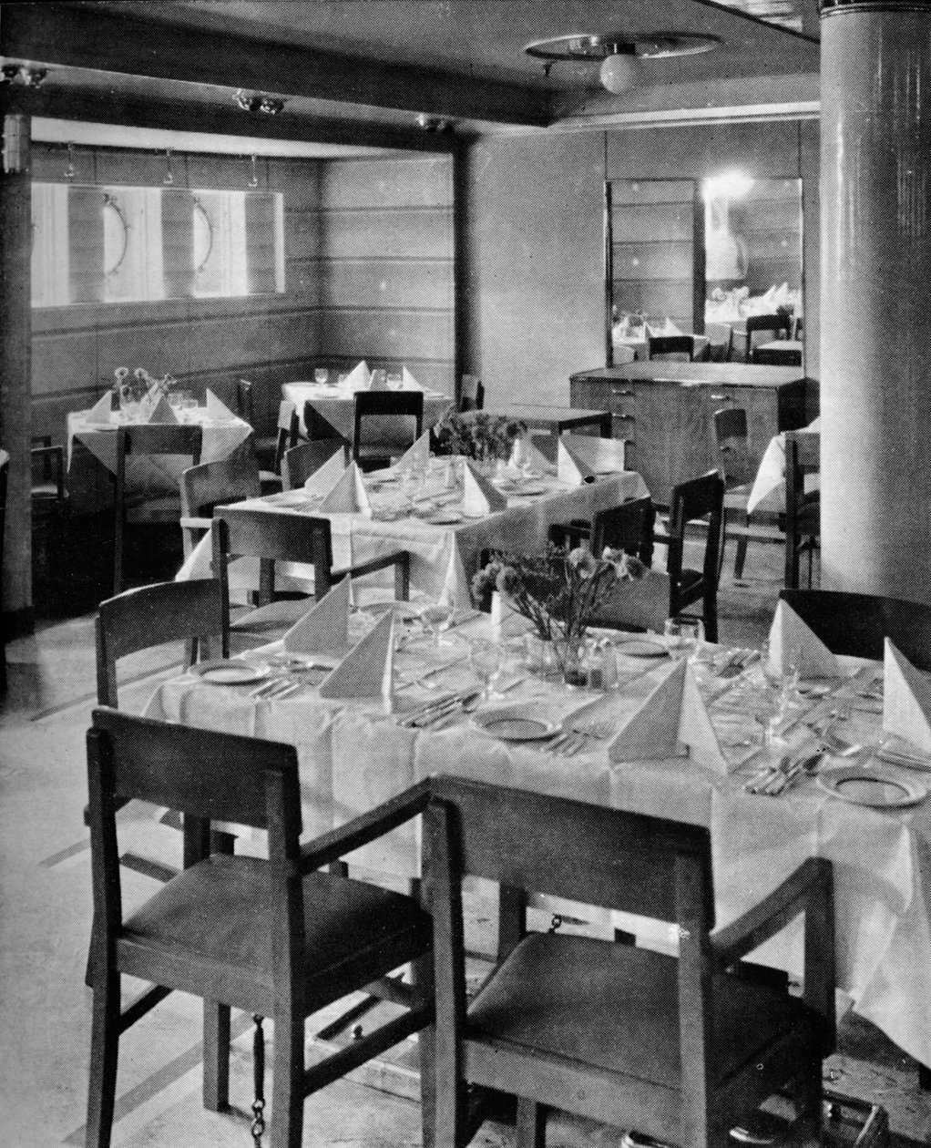 観光ダイニングサロンの一部、1935 作： 不明