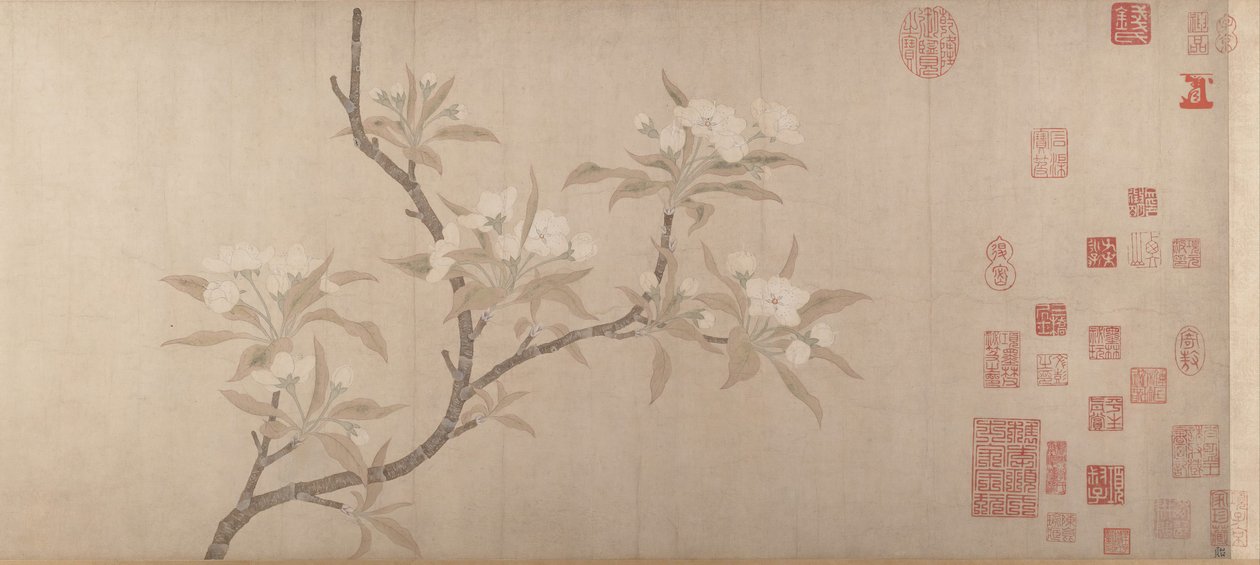 梨の花、ca。 1280。 作： 不明