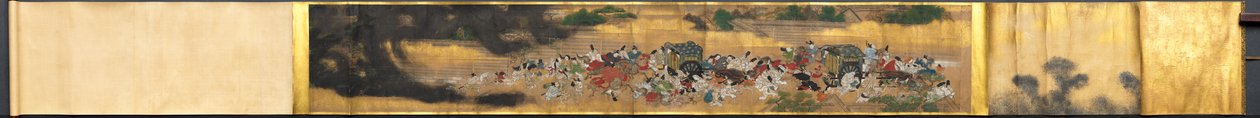 火から逃げる人々、1615年〜1868年。 作： 不明