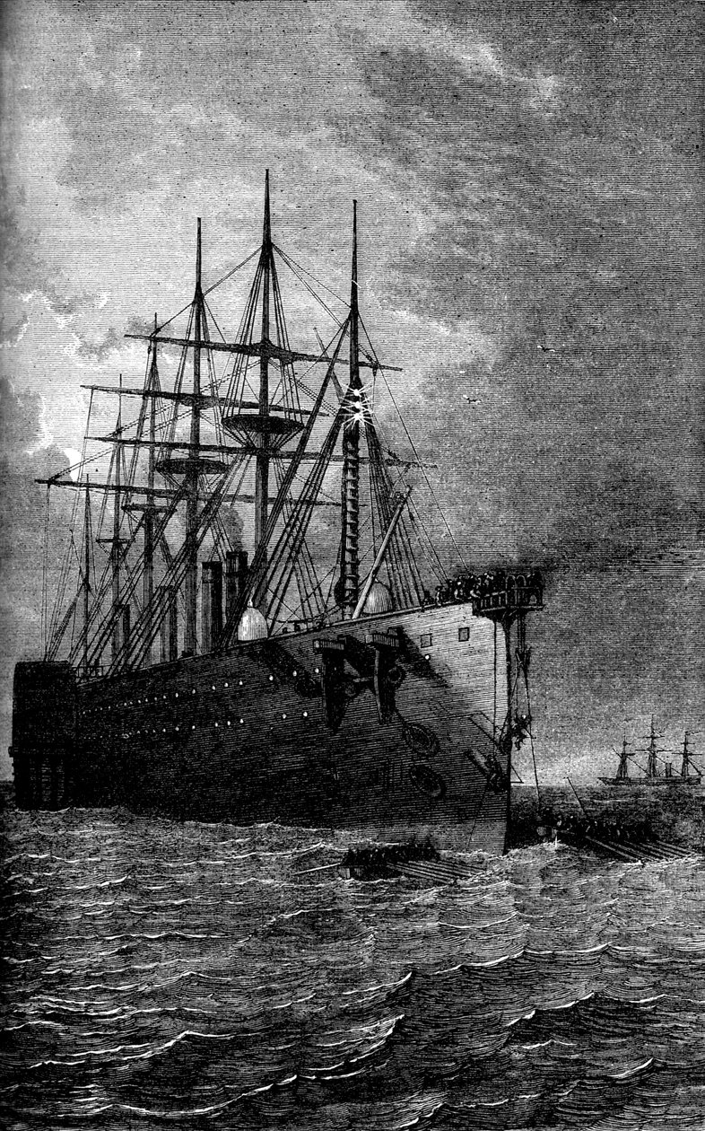 大西洋ケーブル、1866 c1880を拾う 作： 不明
