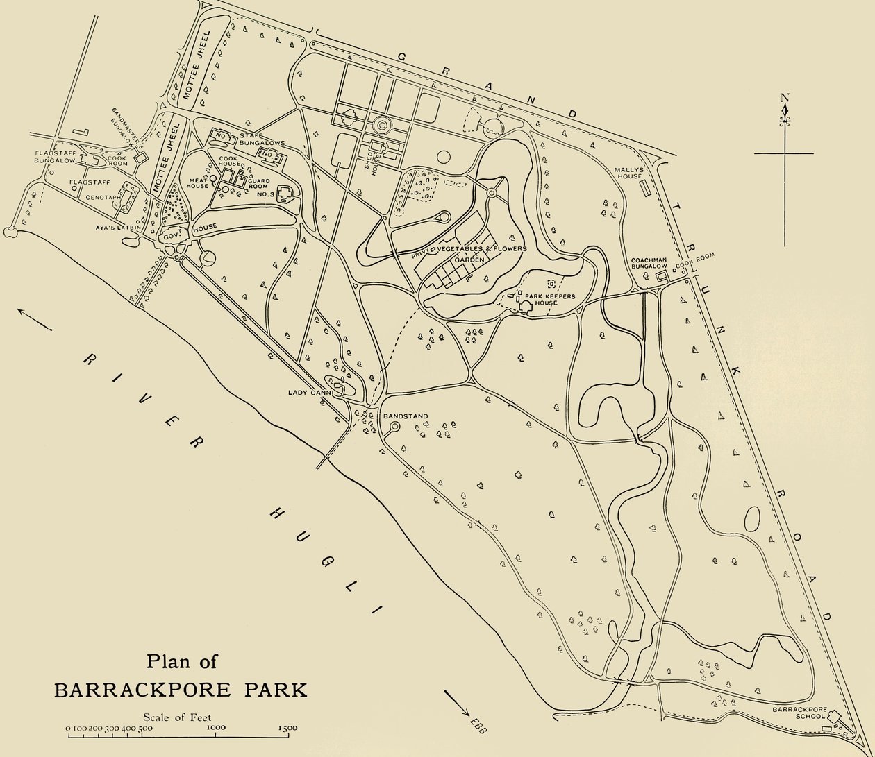 バラックポア公園の計画、1925年。 作： 不明