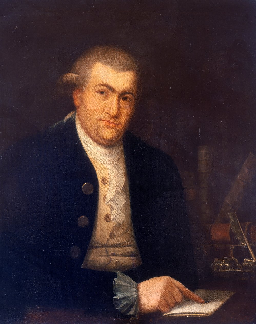 「デビッド・ギャリックの肖像」、c1770 作： 不明