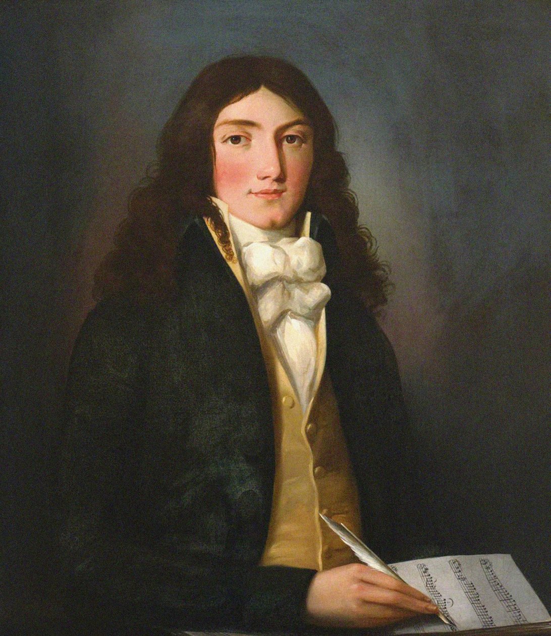 Louis Spohr 1784-1859の肖像。 作： 不明