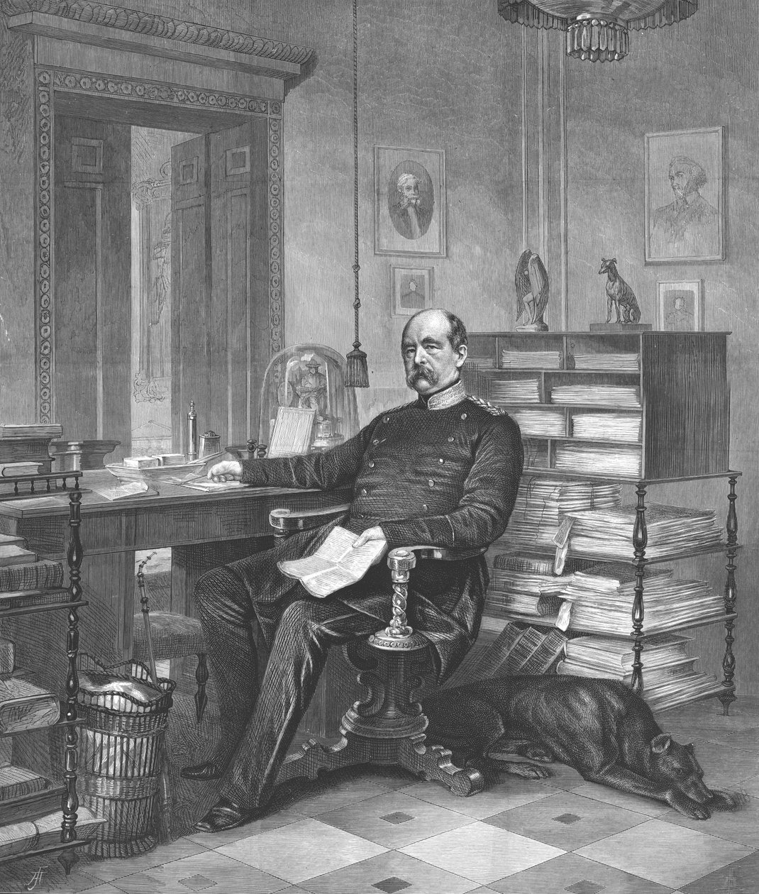 ビスマルク王子の研究、1875年 作： 不明