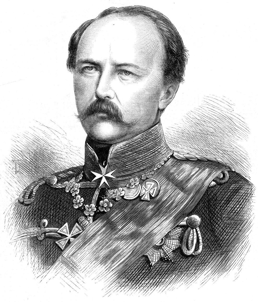 プロイセンのフレデリック王子チャールズ・ニコラス1828-1885、1870 作： 不明