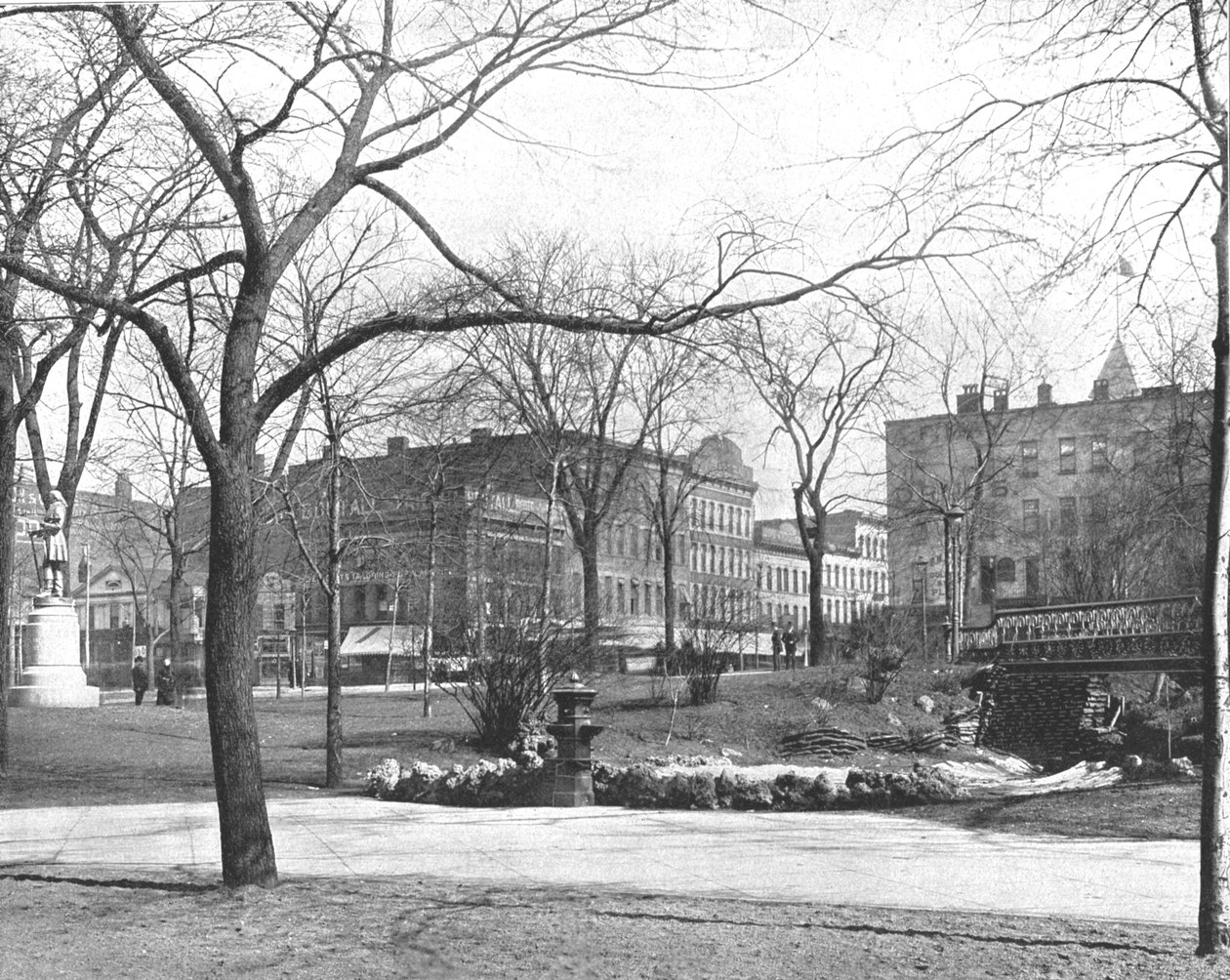 パブリックスクエア、クリーブランド、オハイオ州、米国、c1900。 作： 不明