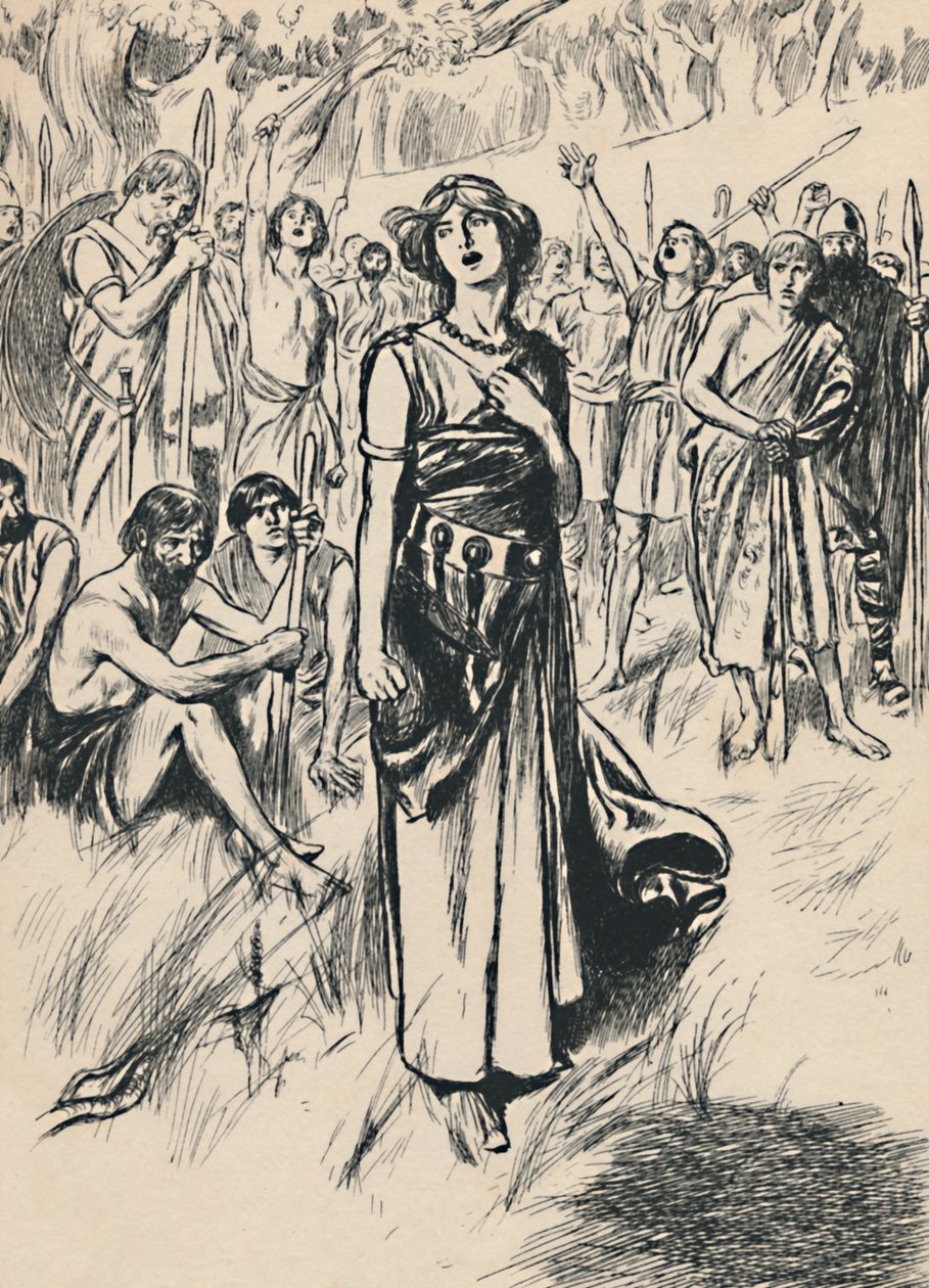 ボアディシア女王と彼女の兵士、c1907 作： 不明
