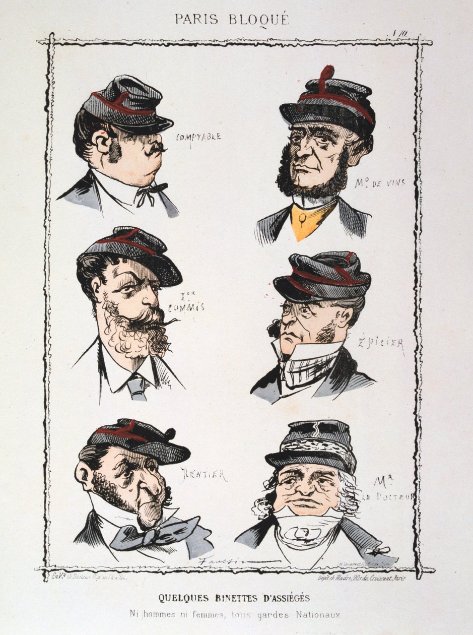 一部のビネットdAssieges、1870年から1871年 作： 不明