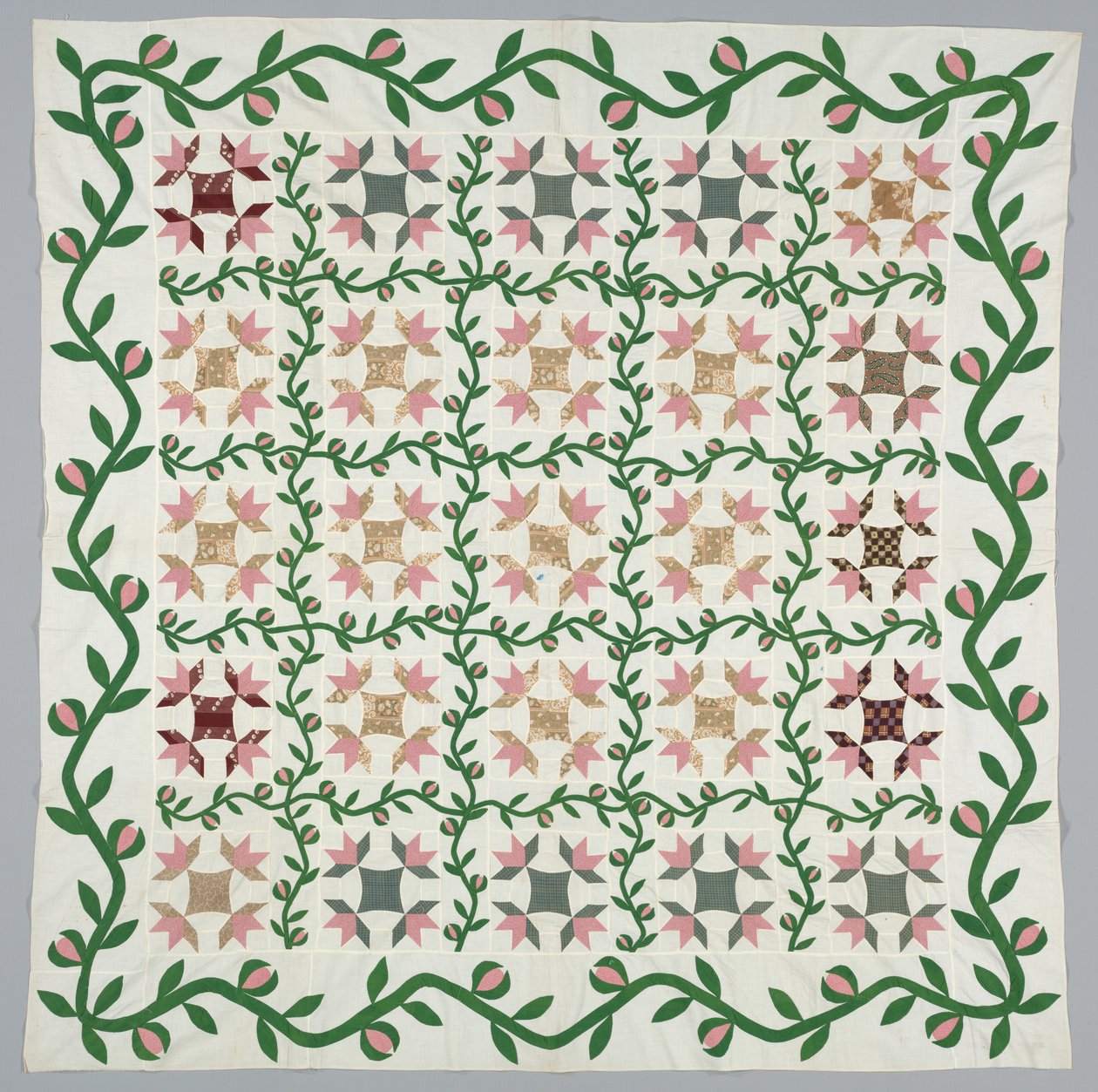 キルトカバー、c。 1857。 作： 不明