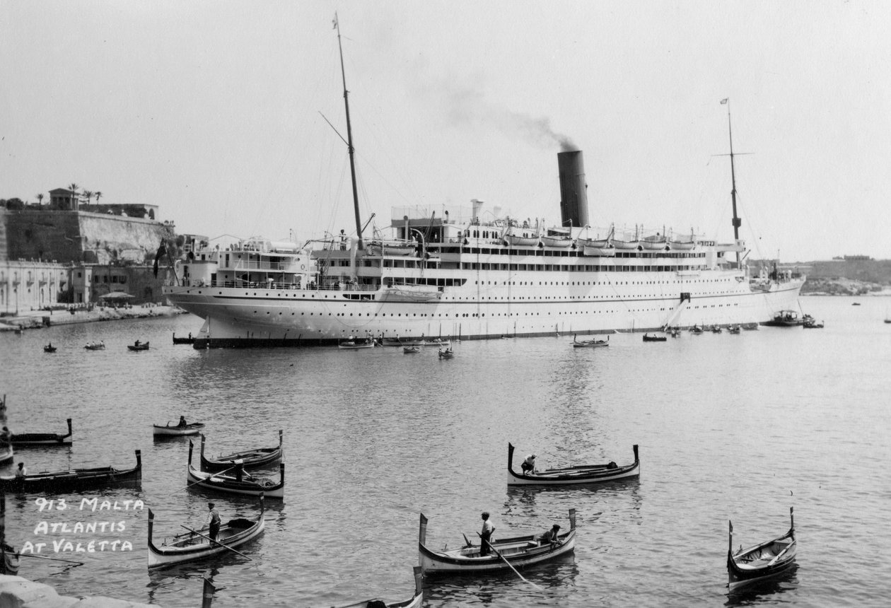 RMSアトランティス、バレッタ、マルタ、c1929-c1939 作： 不明