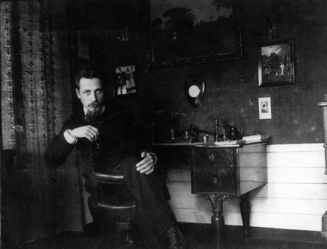 ライナー・マリア・リルケの書斎c。 1905年。 作： 不明