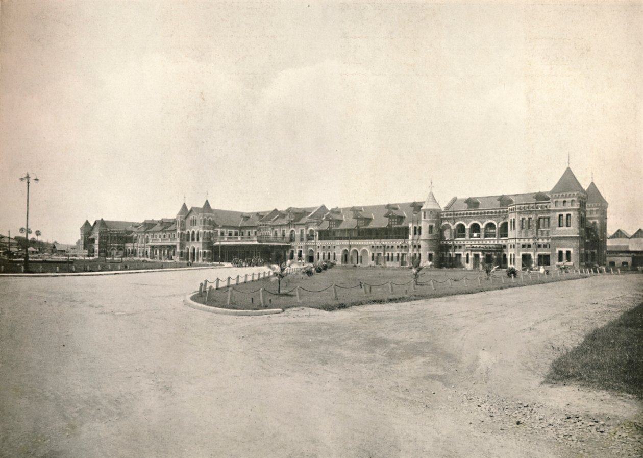 ラングーン駅、1900。 作： 不明