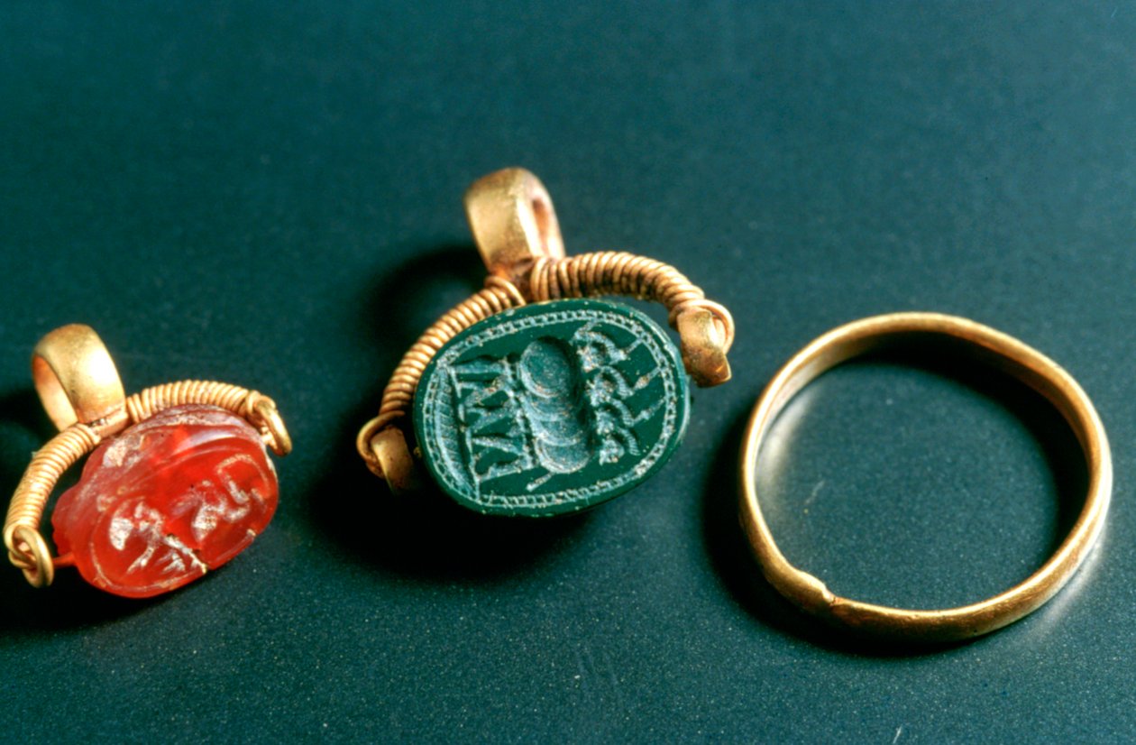 碑文付きリング、ジュエリー、チュニジア、c3rd-4th Century 作： 不明