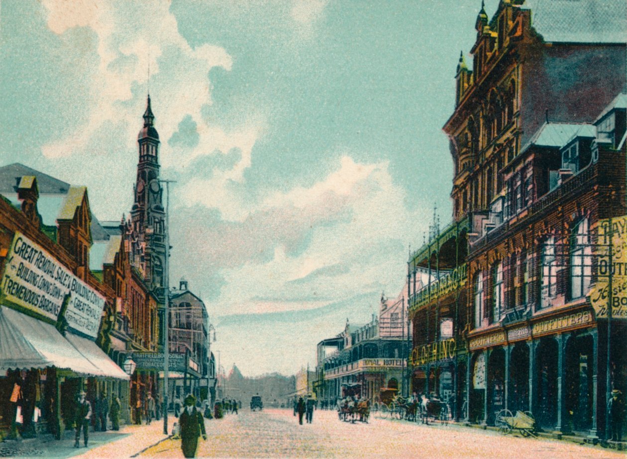 Rissik Street、ヨハネスブルグ、c1908 作： 不明