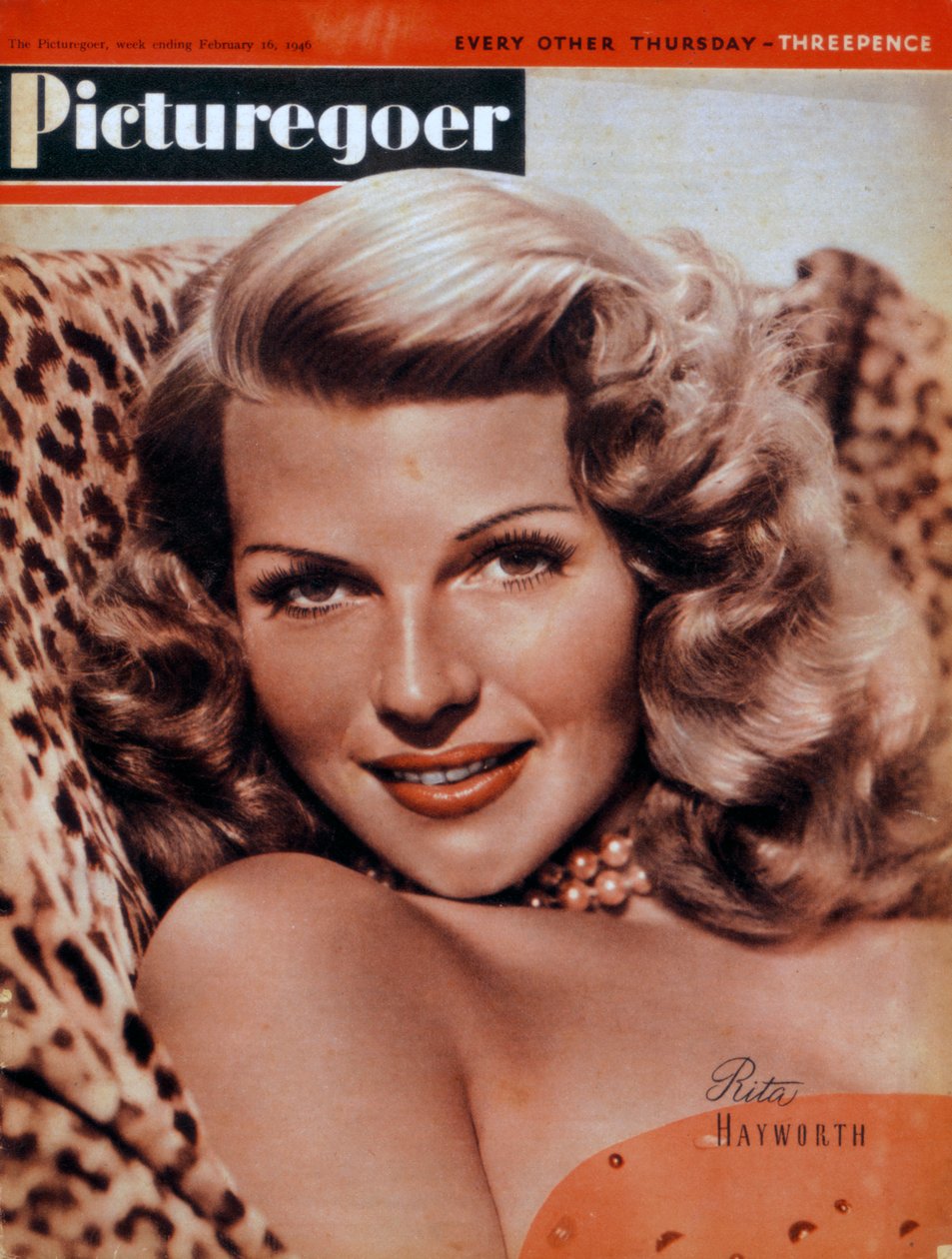 リタヘイワース1918〜1987年、アメリカの女優、1946年 作： 不明
