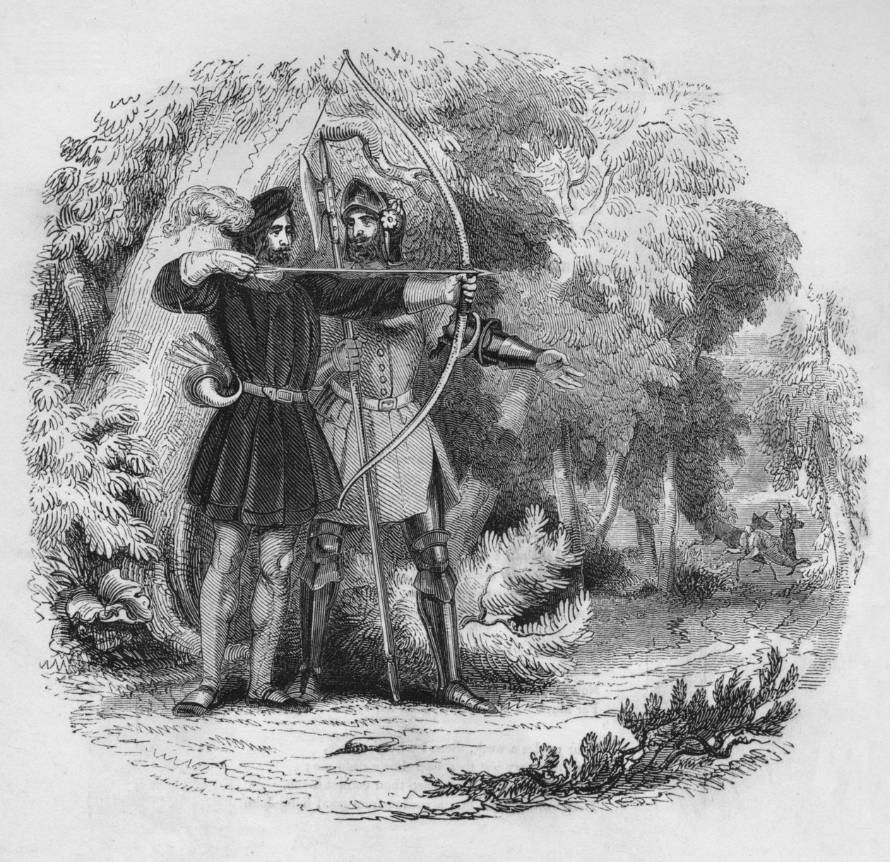 ロビンフッドとリトルジョン、1845 作： 不明