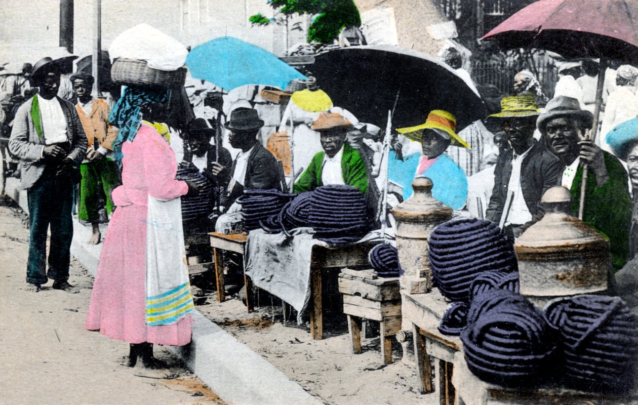 ロープタバコ売り手、ジャマイカ、c1900s 作： 不明