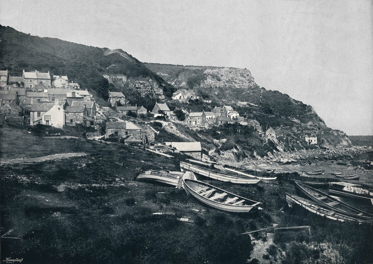 ランズウィック-崖の上の村、1895 作： 不明