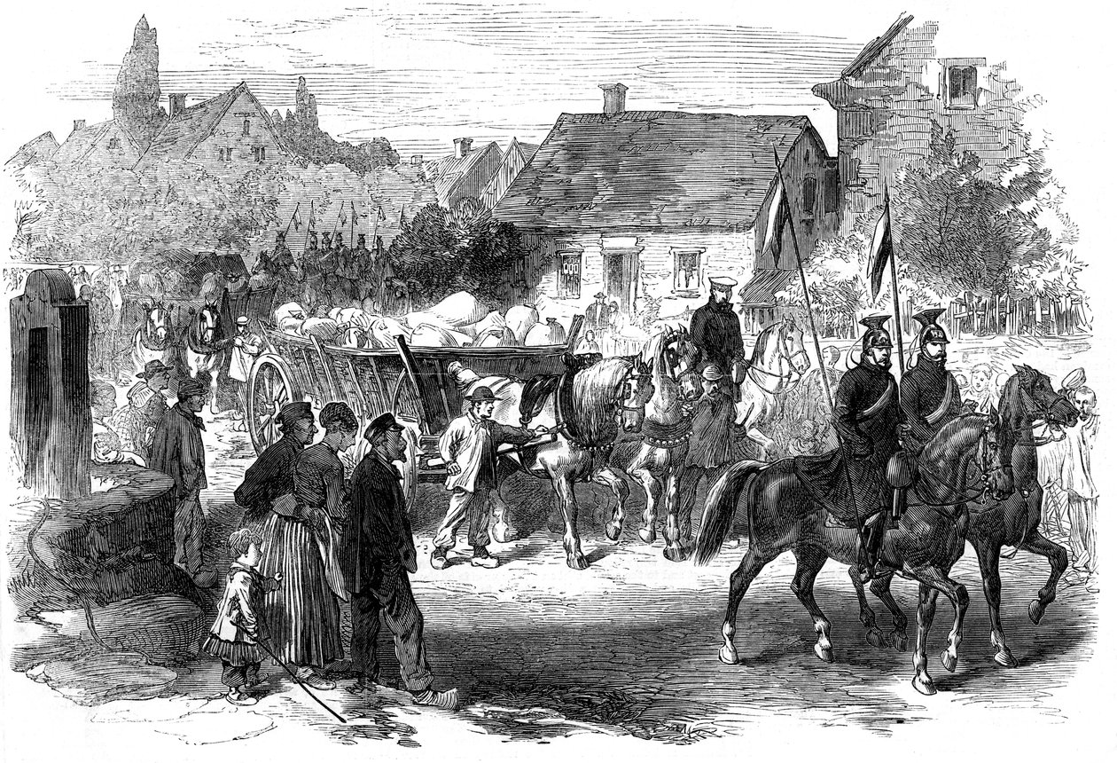 規定を導入するロシアのランサー、1870 作： 不明