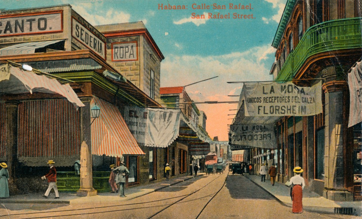 San Rafael Street、ハバナ、キューバ、c1910 作： 不明