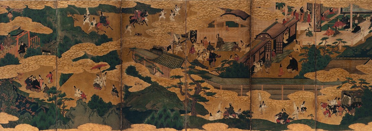 伊勢物語、1600年代半ばのシーン。 作： 不明
