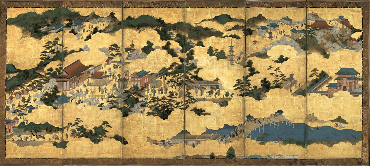 京都とその周辺の風景、1690年頃 作： 不明