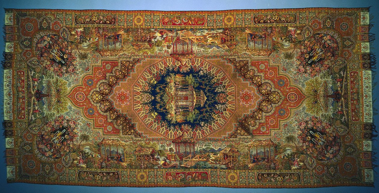 ジャンルシーンのショール、1875-1899。 作： 不明