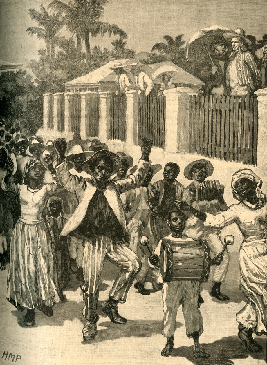 バルバドスの奴隷解放刑祭、c1834 c1890。 作： 不明