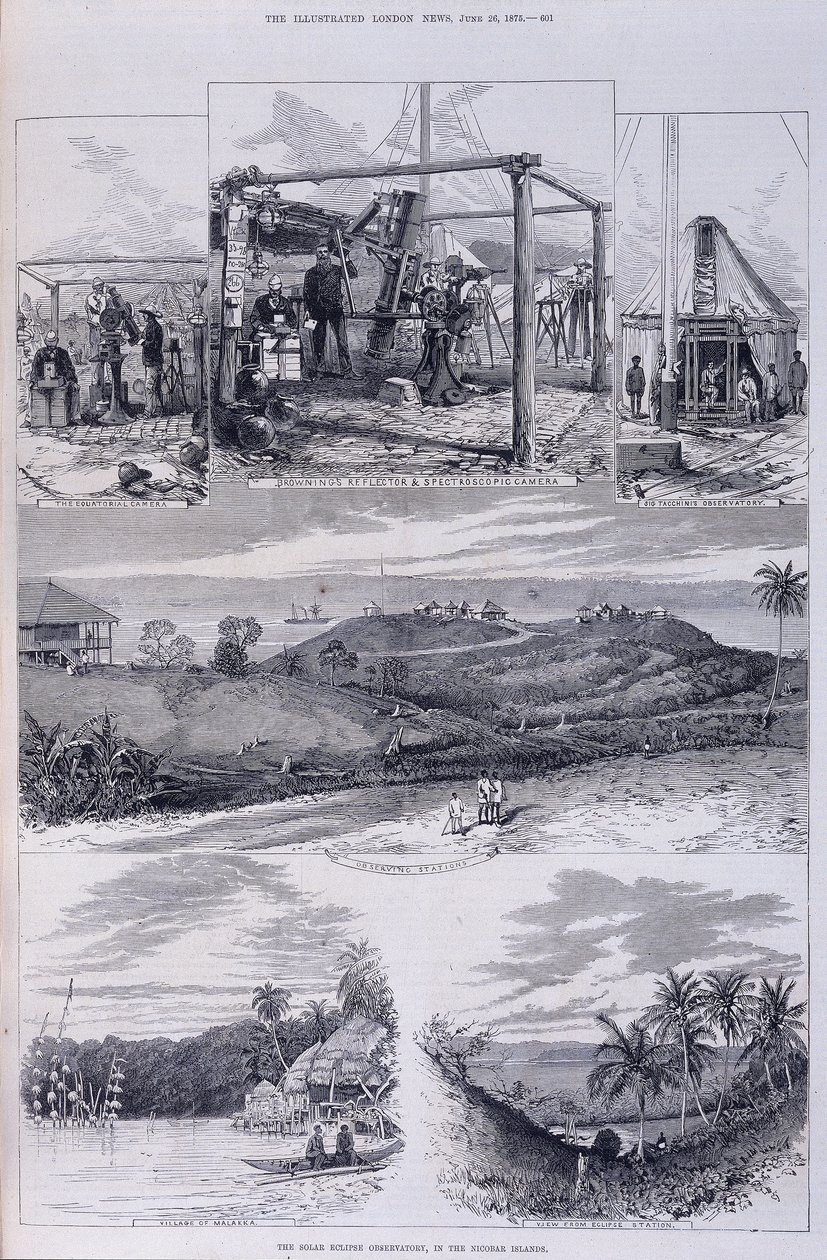 日食観測所、ニコバル諸島、c1875 作： 不明